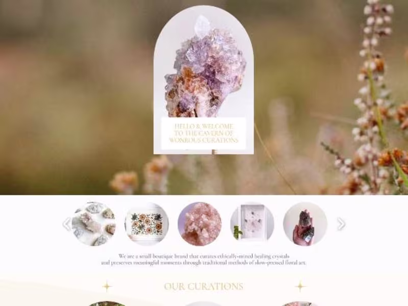 Cover image for Wondrous Curations | Website Designer and Developer on WIX