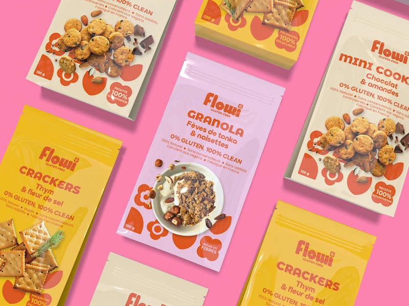 Cover image for Flowi art direction + visual identity + packaging