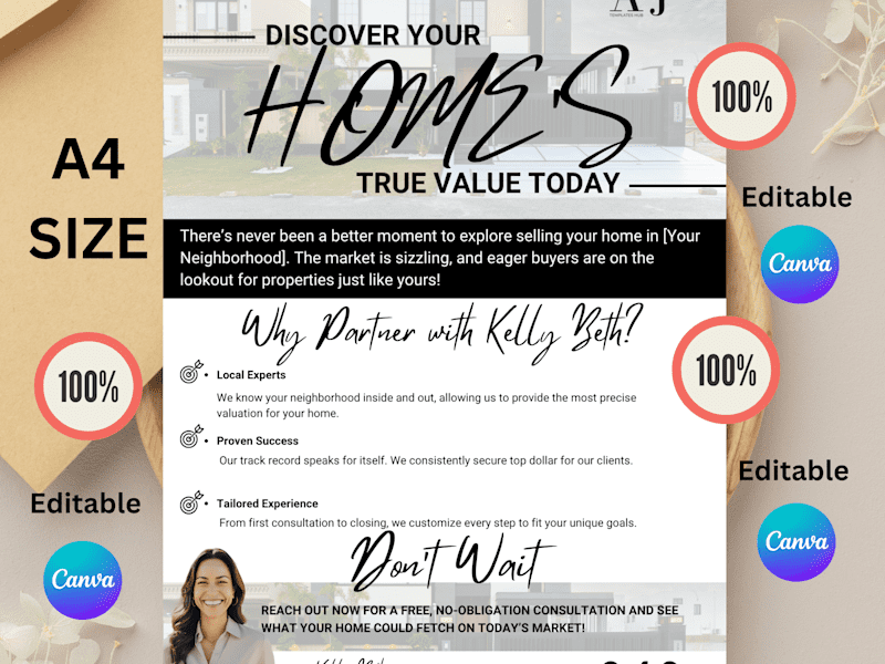 Cover image for Real estate sales letter free template design
