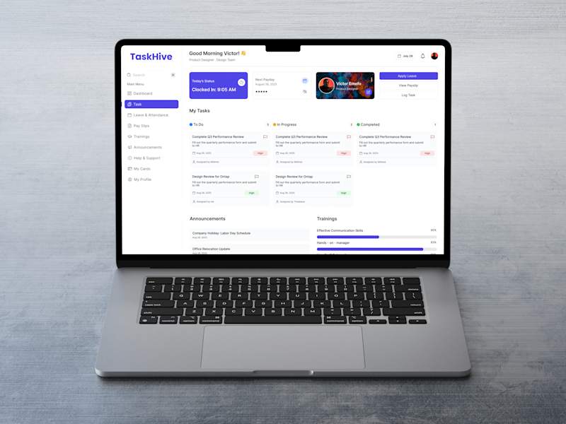 Cover image for TaskHive: A Smarter Way to Manage Work & Attendance