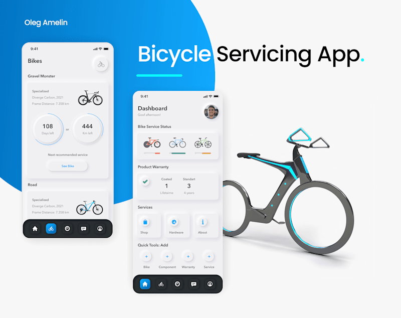 Cover image for Bicycle Servicing App UI/UX Design