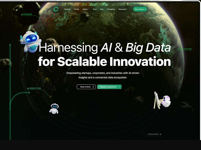 Cover image for Creativate – Big Data Solutions Website in Framer