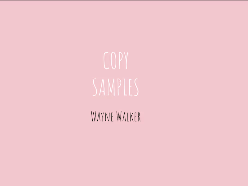 Cover image for COPY SAMPLES