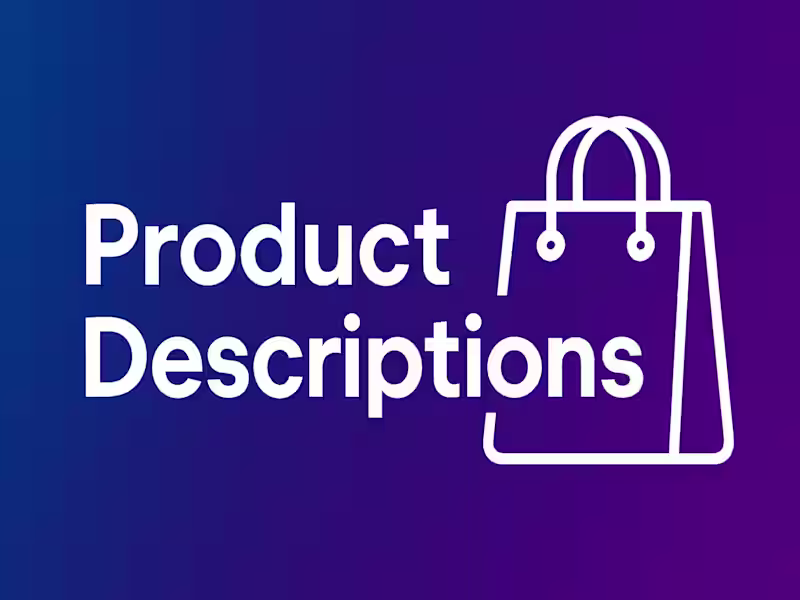Cover image for Product Descriptions & E-Commerce Copywriting