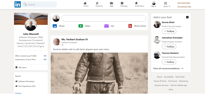 Cover image for LinkedIn clone