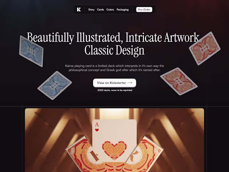 Cover image for Kairos - Landing Page Design and Development