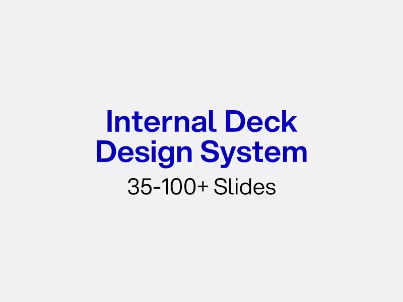 Cover image for Internal Deck Design System (35+ Slides)