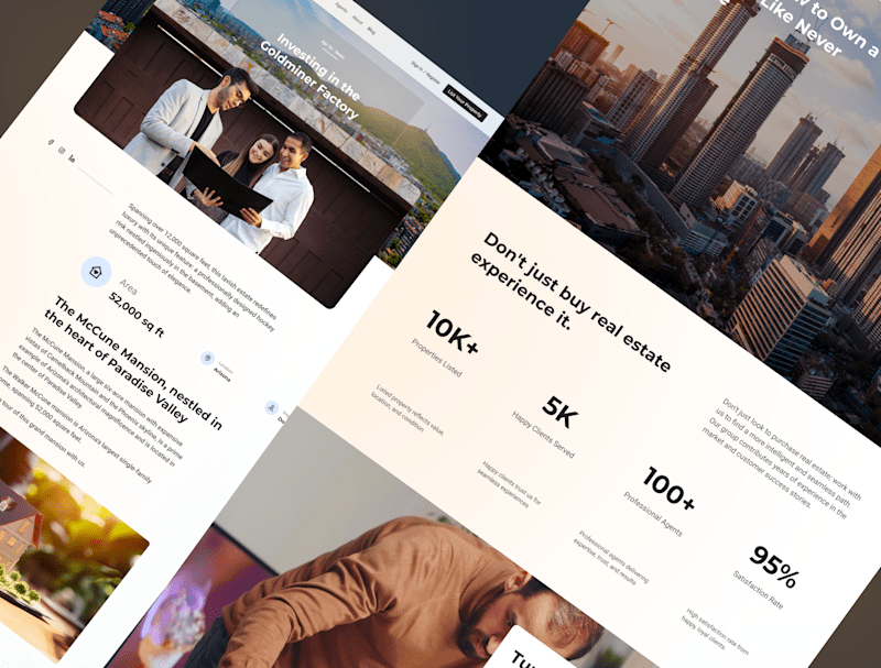Cover image for Modern Real Estate Landing Page UI Design