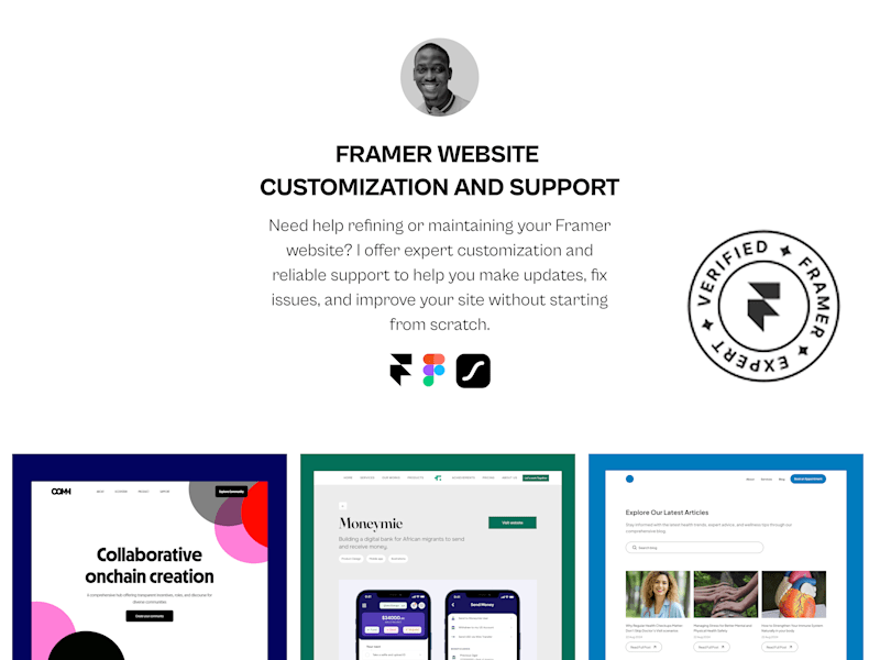 Cover image for Framer Website Customization & Support
