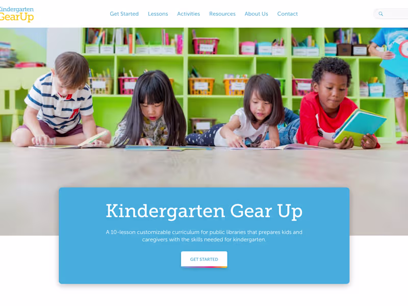 Cover image for Web Design for Kindergarten Gear Up