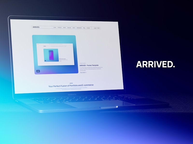 Cover image for ARRIVED - Framer Template