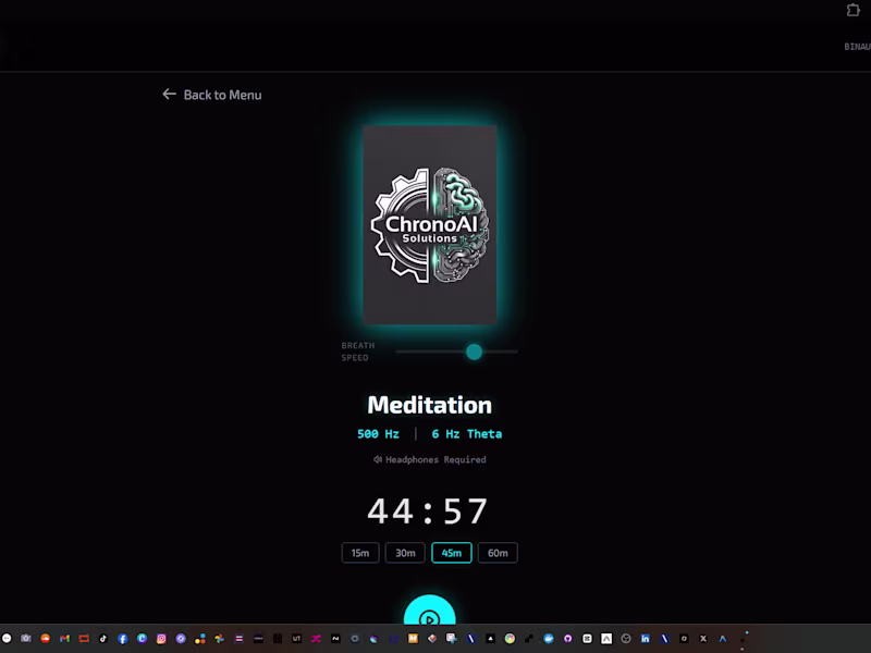 Cover image for meditation app using binaural beats