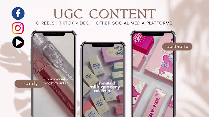 Cover image for I will create ugc videos for your tiktok, ig or other social med