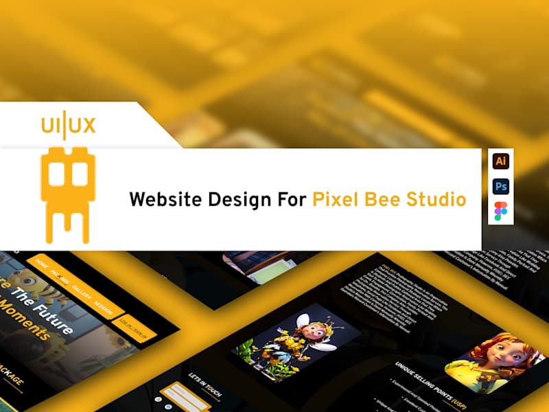 Cover image for PIXEL BEE STUDIO WEBSITE DESIGN (UI|UX ) on Behance
