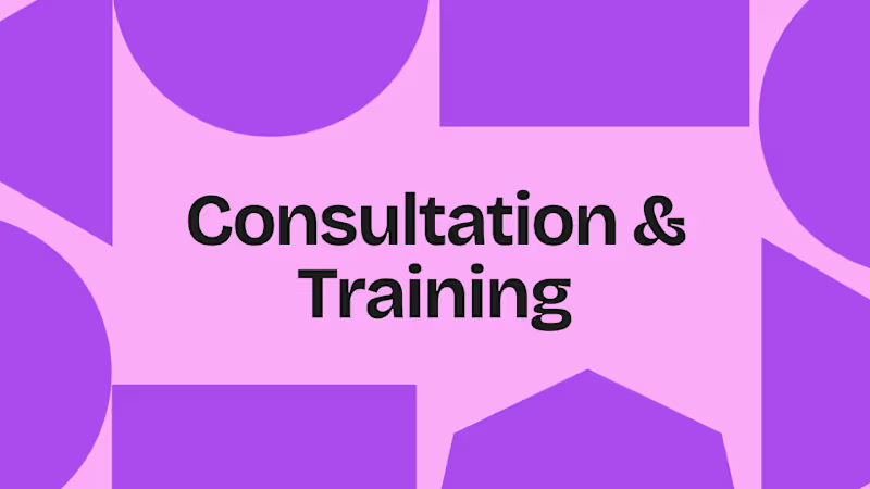 Cover image for Consultation & Training