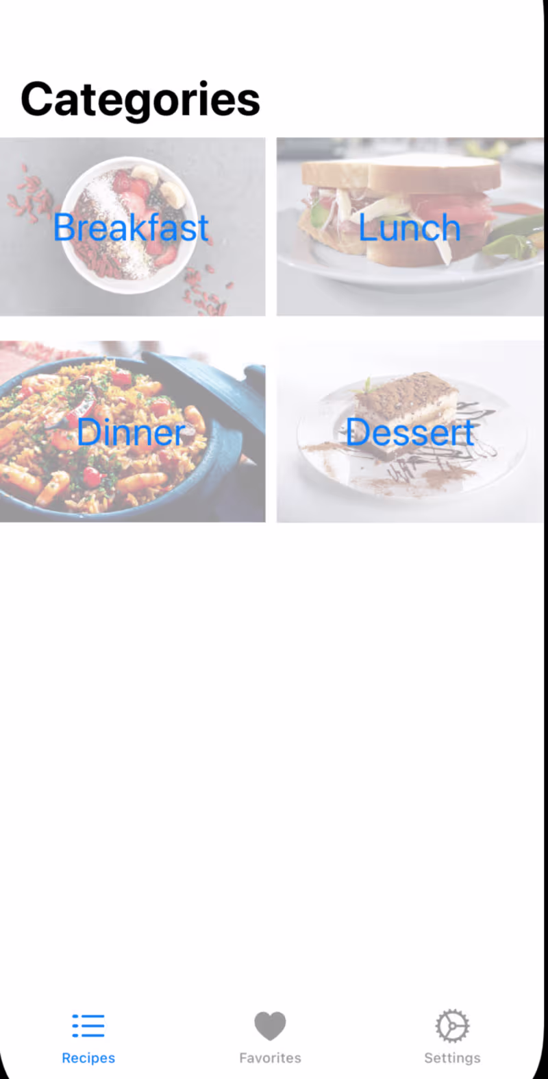 Cover image for Recipes app