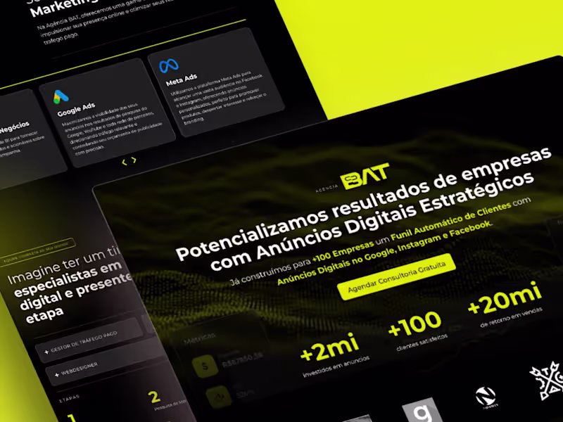 Cover image for Bat Agency: Landing Page Devlopement