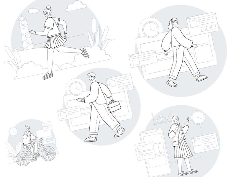 Cover image for Custom Illustration for B2B Project | Website + App + Branding 