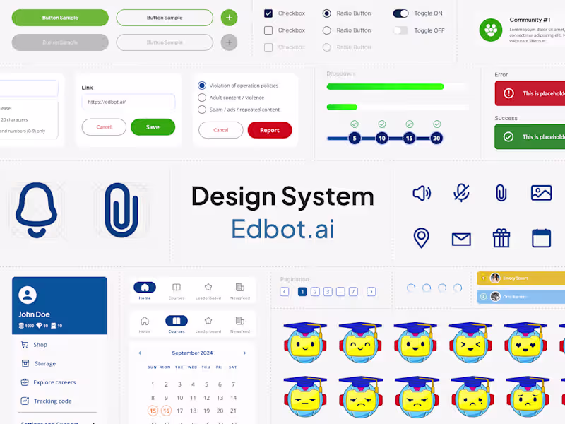 Cover image for Custom Design System for Edbot.ai