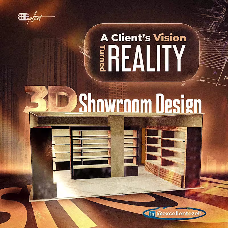 Cover image for Modern Showroom Space Design and Rendering