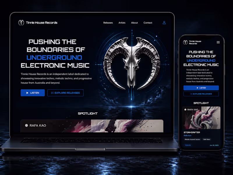 Cover image for Web Platform for Electronic Music with media player Integration