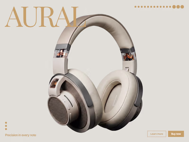 Cover image for High-end Landing Page Design for Aural