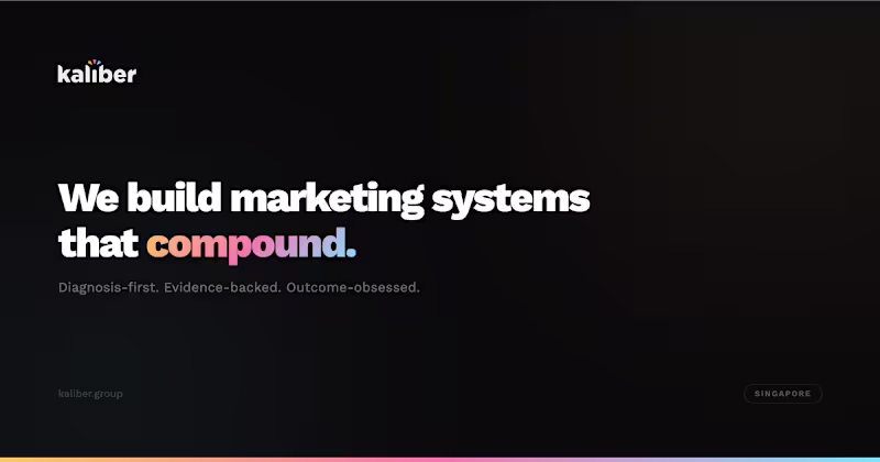 Cover image for Kaliber — Marketing That Performs | Singapore
