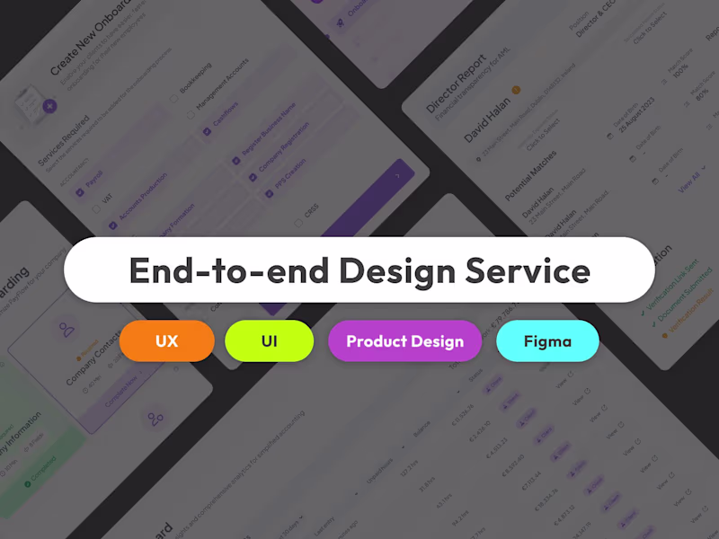 Cover image for User Centric, End-to-end App Design Service