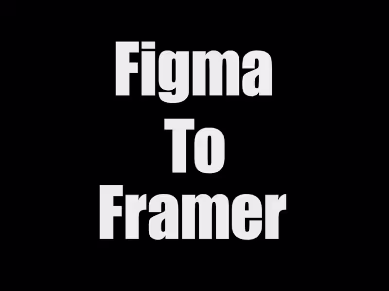 Cover image for Figma to Framer