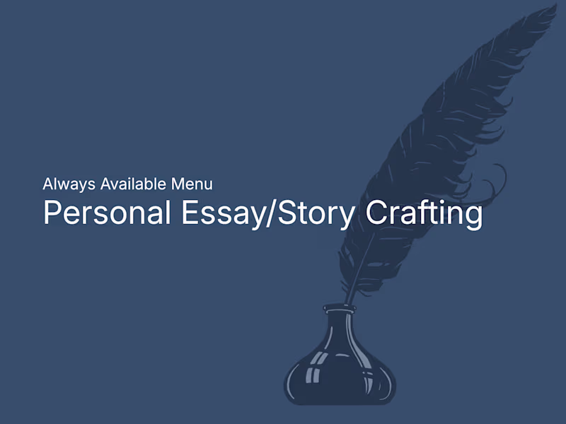 Cover image for Personal Essay/Story Crafting