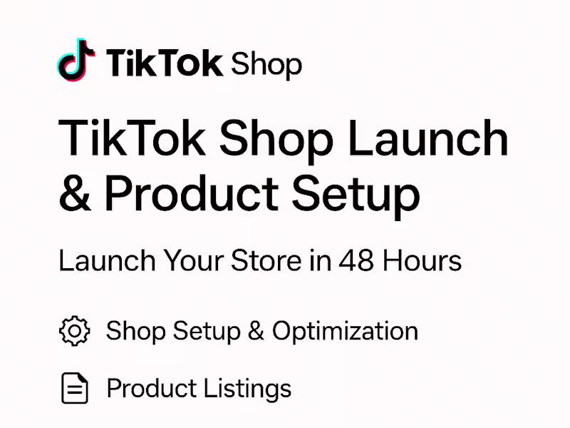 Cover image for TikTok Shop Launch & Product Setup
