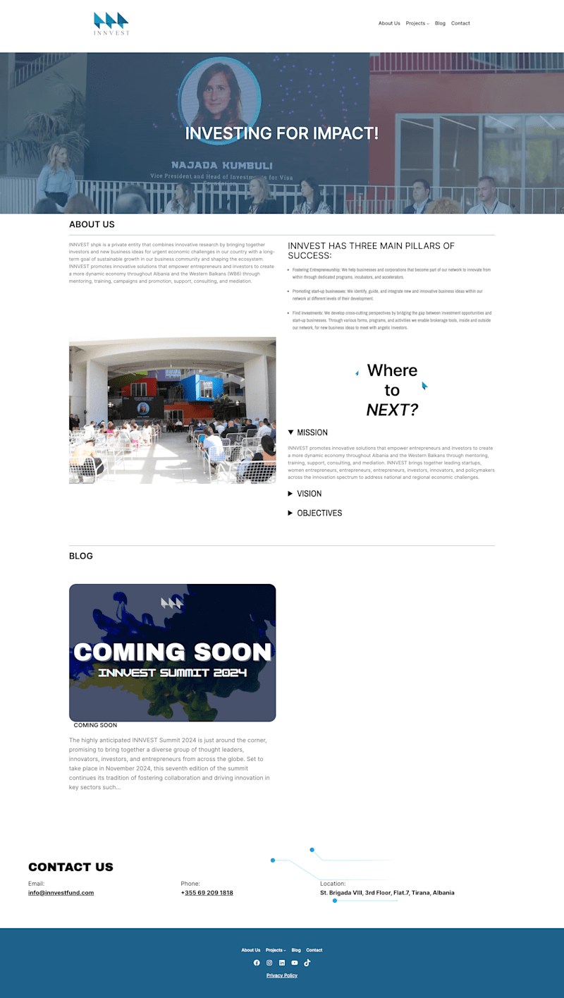 Cover image for Landing Page for Innvest Fund