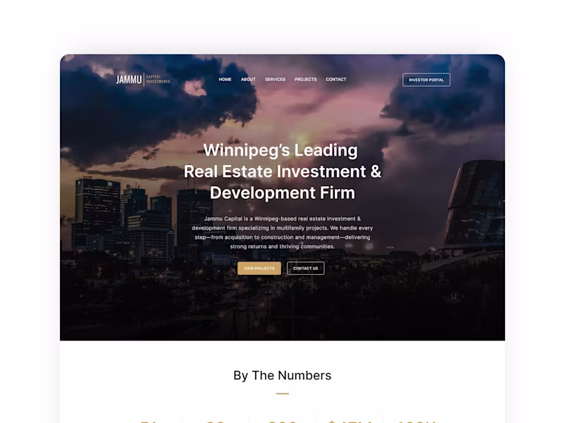 Cover image for Real Estate Investment & Development Firm Website