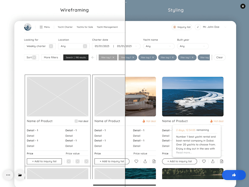 Cover image for UI/UX of Yachts Website