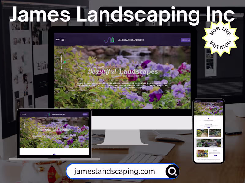Cover image for WordPress website Design for James Landscaping Inc