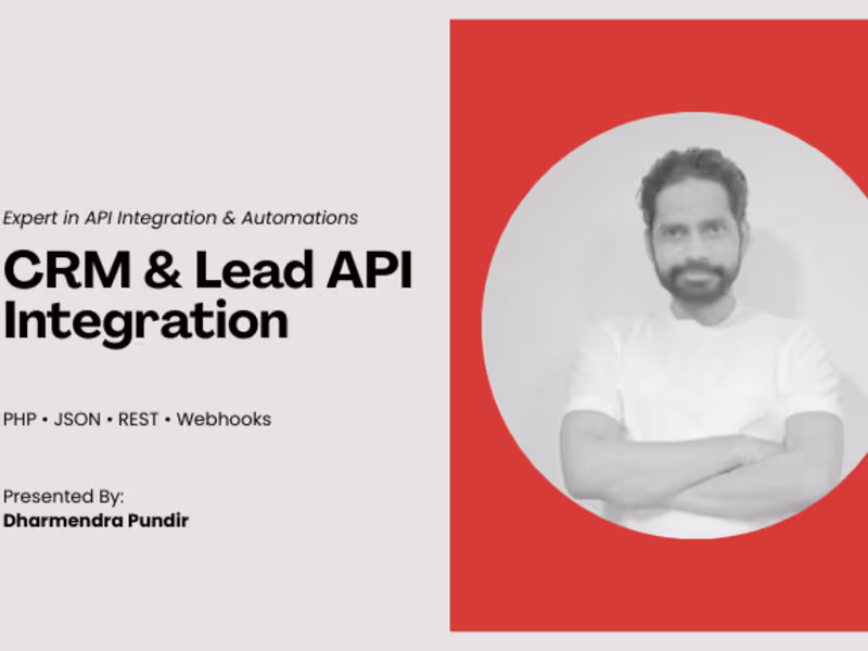 Cover image for I will integrate your PHP website with any CRM or lead API
