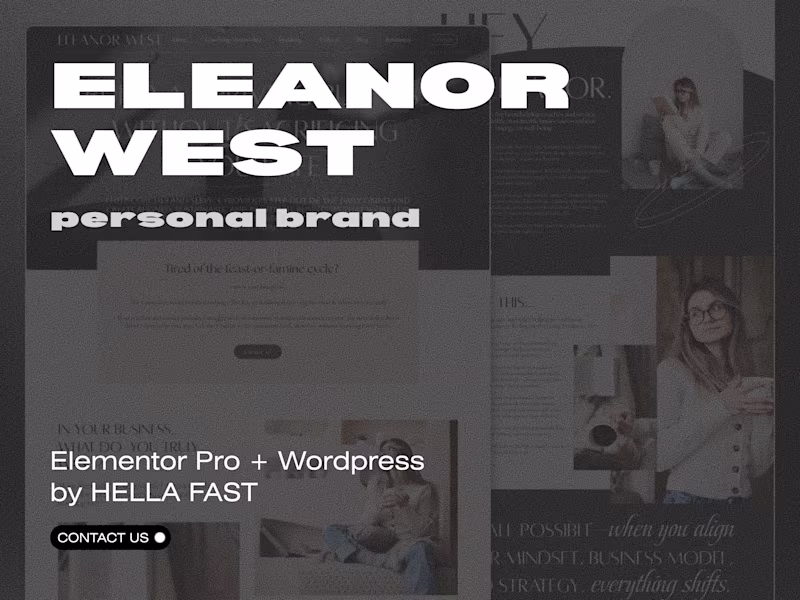 Cover image for Bold Personal Brand w/ Elementor PRO and WordPress 