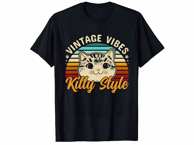 Cover image for Vintage and retro cat t shirt design