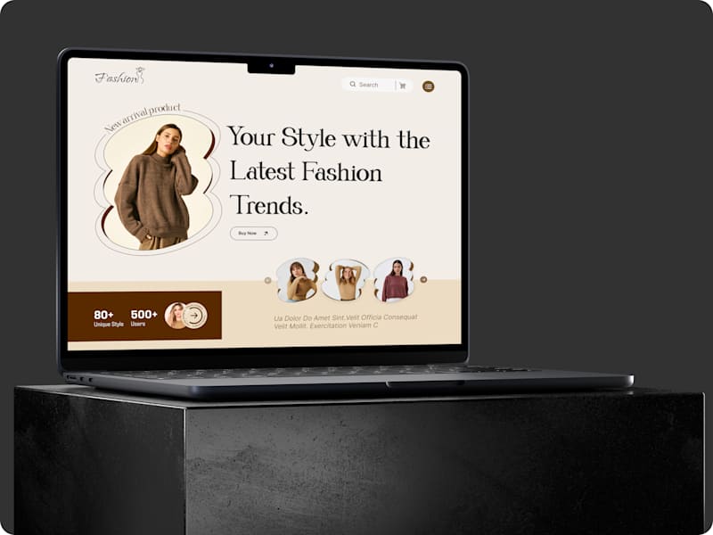 Cover image for Fashion - e-commerce Landing Page design