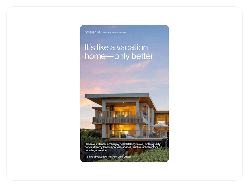 Cover image for Renting apartments for luxury vacation by AI - Graphic Design