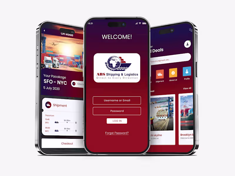 Cover image for ABS Shipping & Logistics Ui Design