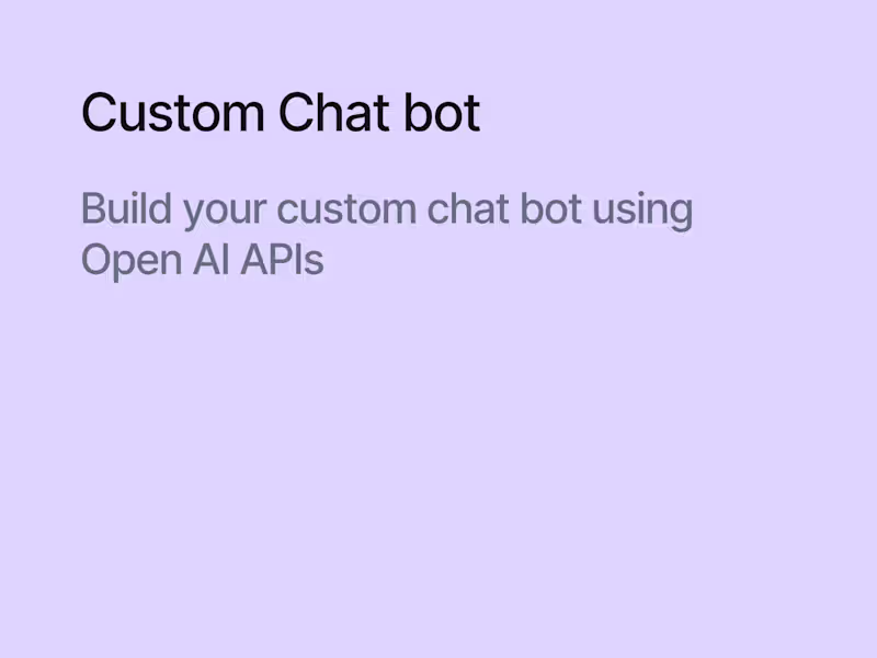 Cover image for Build your custom chat bot