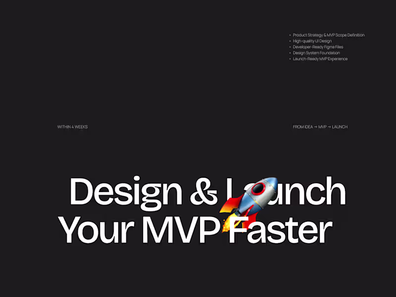 Cover image for 🚀 MVP Product Design & Launch for Startups