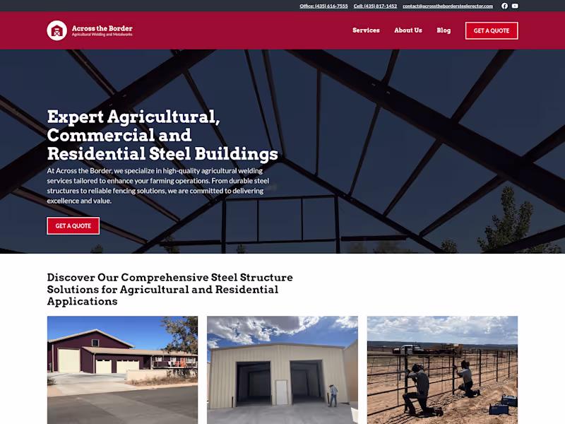 Cover image for Custom WordPress Website for Across the Border