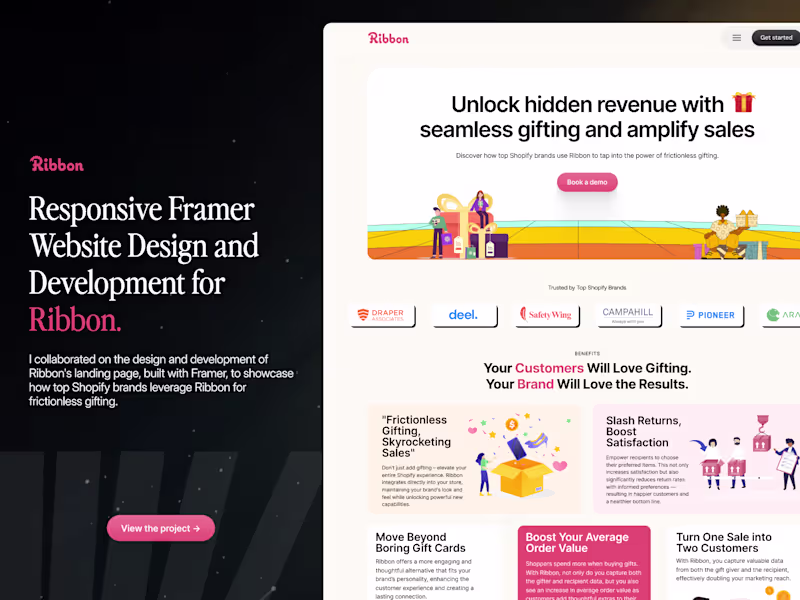 Cover image for Ribbon Landing Page Design and Development