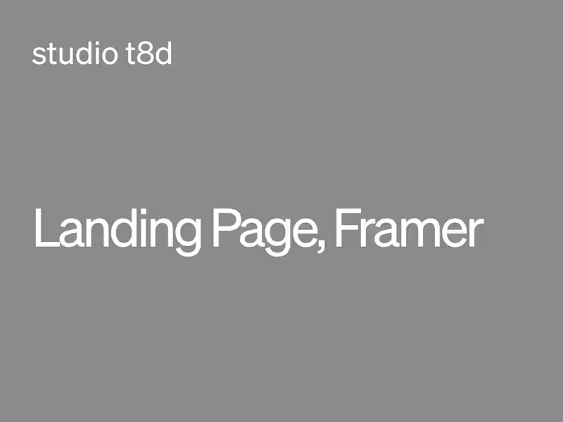 Cover image for Fully responsive website built in Framer