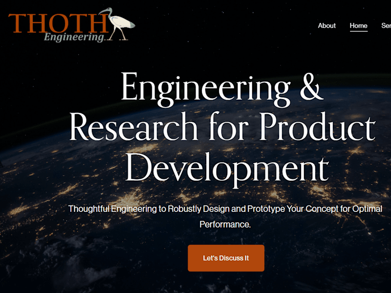 Cover image for Website Design + Technical Writing | Thoth Engineering