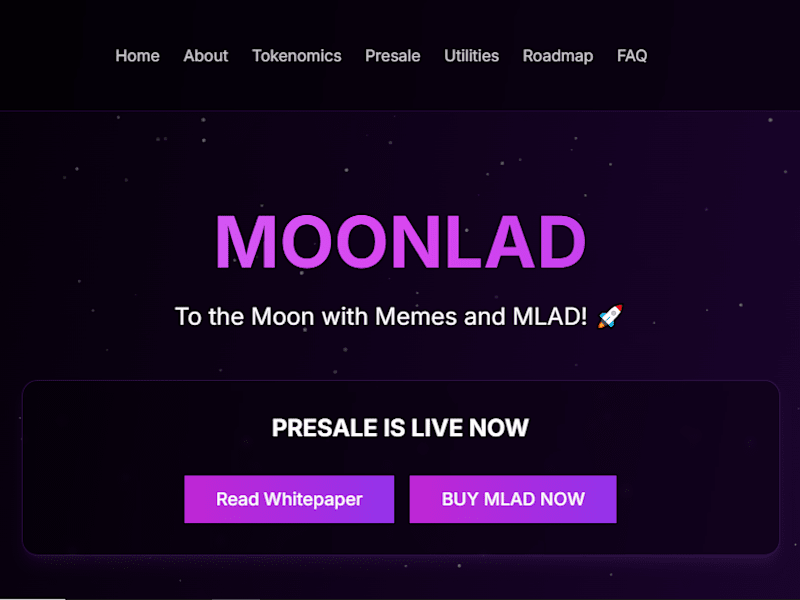 Cover image for MoonLad Presale and Website Launch