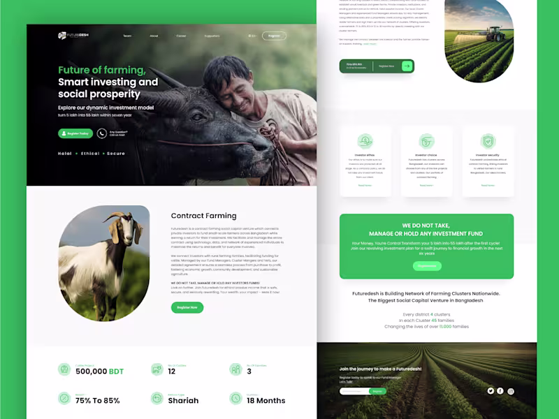 Cover image for Futuredesh Landing Page design