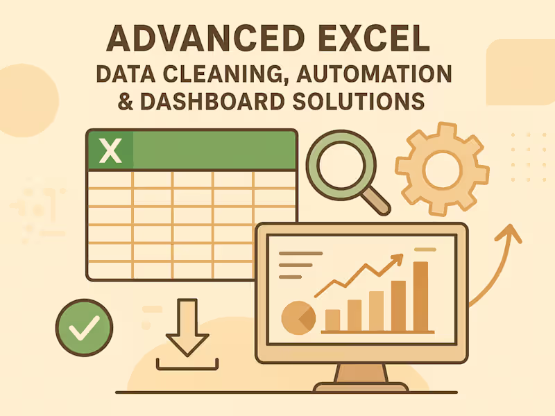 Cover image for Advanced Excel Data Cleaning, Automation & Dashboard Solutions